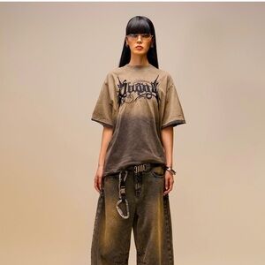 Unisex vintage-washed graphic t-shirt by DUC Studio size Medium